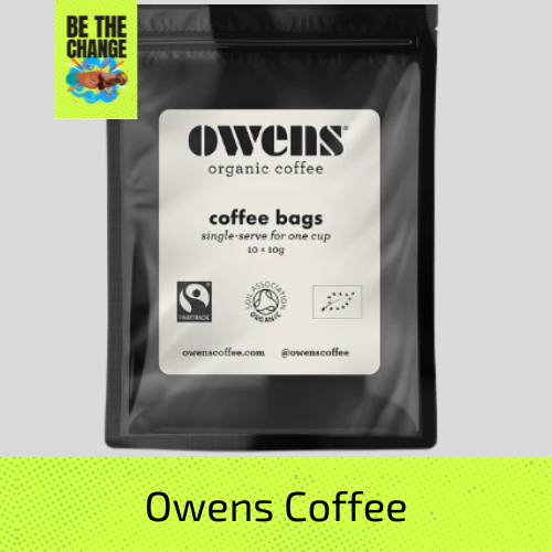 A packet of Owen's organic Coffee pouch